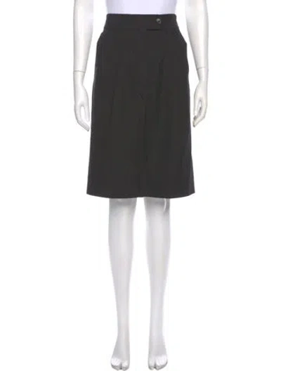 Pre-owned Dries Van Noten Pleated Accents Knee-length Skirt In Gray
