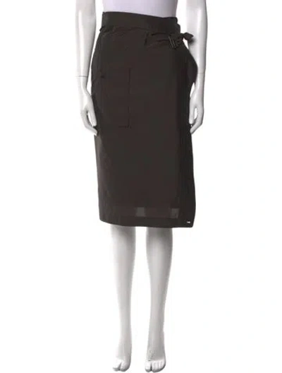 Pre-owned Dries Van Noten Pleated Accents Knee-length Skirt In Neutral