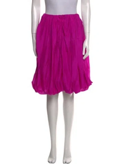 Pre-owned Dries Van Noten Pleated Accents Knee-length Skirt In Pink