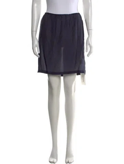 Pre-owned Dries Van Noten Pleated Accents Mini Skirt W/ Tags In Blue