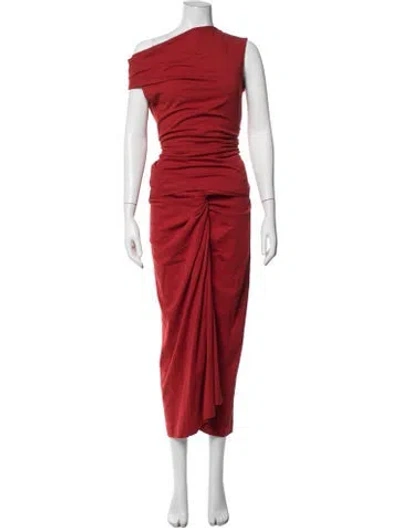 Pre-owned Dries Van Noten Pleated Accents Skirt Set In Red