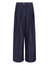Dries Van Noten Dark Blue Denim Pamplona Wide-leg Jeans In Blue