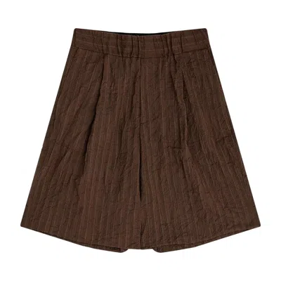 Pre-owned Dries Van Noten Pleated Bermuda Shorts 'brown' | Men's Size M