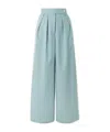 Dries Van Noten Pleated Wool Trousers In Blue