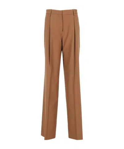 Dries Van Noten Pleated Casual Pants In Nude