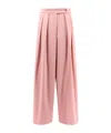 Dries Van Noten Pamplona Wide-leg Wool Trousers In Pink