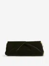 Dries Van Noten Velvety Viscose Clutch Bag In Brown