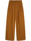 DRIES VAN NOTEN PLEATED COTTON TRACK PANTS