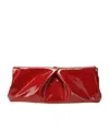 Dries Van Noten Large Clutch Bag In Painted Leather In Red