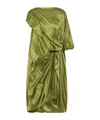 Dries Van Noten Dalant Silk Asymmetrical Dress In Green
