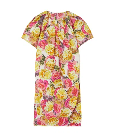 Dries Van Noten Pleated Dress In Multi