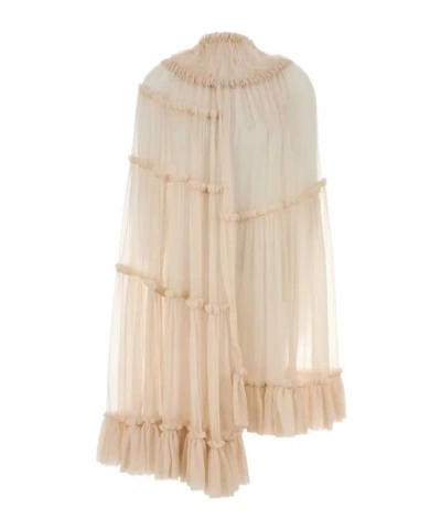 Dries Van Noten Pleated Dress In Neutral