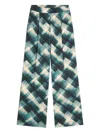 Dries Van Noten Pleated Geometric-pattern Trousers In Neutral