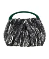 Dries Van Noten Small Pleated Jacquard With Resin Handle Bags In Black