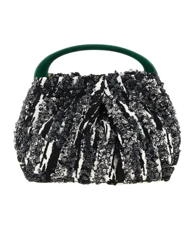 Dries Van Noten Pleated Handbag In Black