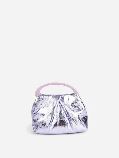 Dries Van Noten Pleated Handbag In Metallic