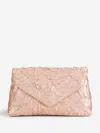 Dries Van Noten Crinkled Texture Wallet With Chain Strap In Pink