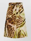 Dries Van Noten Pleated High Waist Skirt With Front And Back Pockets