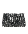 Dries Van Noten Pleated Jacquard Clutch In Black
