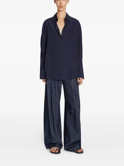 Dries Van Noten Pleated Jeans In Blue