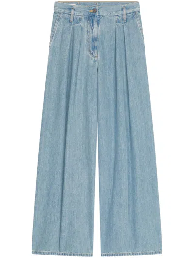 Dries Van Noten Pleated Jeans In Blue
