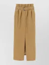 Dries Van Noten Pleated Long Skirt Belted Waist