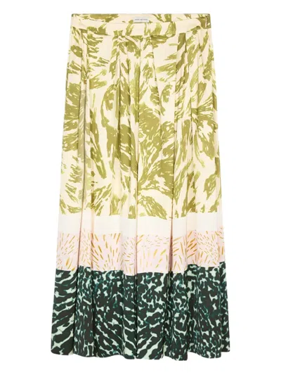 DRIES VAN NOTEN PLEATED MAXI SKIRT