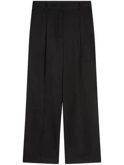 Dries Van Noten Plissierte Palazzohose In Black