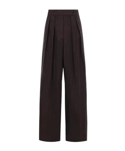 Dries Van Noten Pleated Pants In Brown