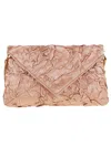 Dries Van Noten Chain Strap Crinkled Texture Envelope Flap Metallic Finish Pleated Fabric Shoulder Bag