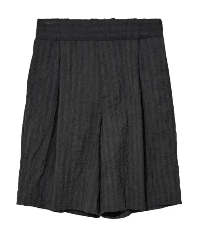 Dries Van Noten Pleated Shorts In Black