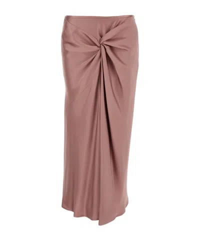 Dries Van Noten Pleated Skirt In Brown