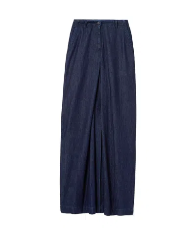 Dries Van Noten Pleated Skirts In Blue