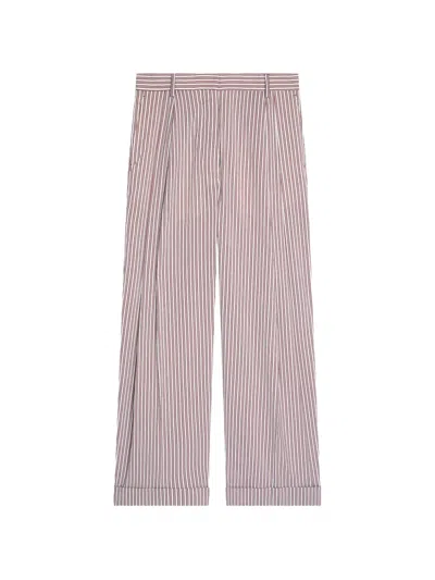 Dries Van Noten Pleated Striped Trousers In Multi