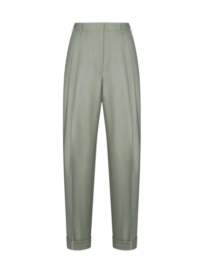 Dries Van Noten Pleated Tailored Trousers In Green