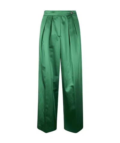 Dries Van Noten Wide-pleated Trousers In Gray