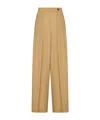 Dries Van Noten Viscose And Wool-blend Trousers In Nude
