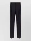 Dries Van Noten Pleated Trousers With Belt Loops And Back Pocket In Black