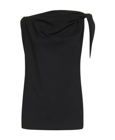 Dries Van Noten Pleated Vest In Black