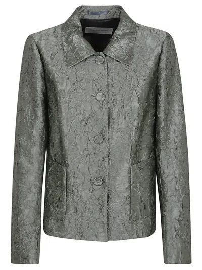 Dries Van Noten Pleated Viscose-cotton Blend Jacket