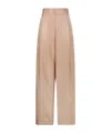 Dries Van Noten Pleated Wide-leg Track Pants In Peach