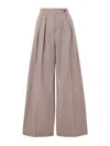 Dries Van Noten Pleated Cotton Wide Leg Pants