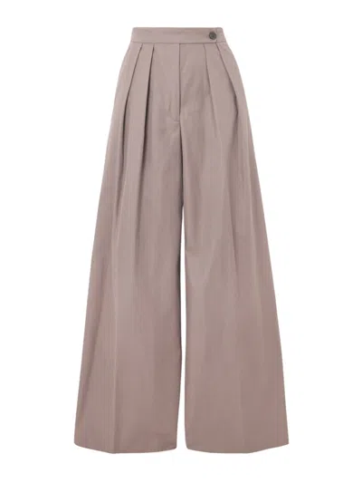DRIES VAN NOTEN PLEATED WIDE-LEG TROUSERS