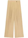 Dries Van Noten Straight Wide-leg Trousers Belt Loops In Neutrals
