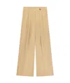 Dries Van Noten Straight Wide-leg Trousers Belt Loops In Nude