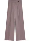 Dries Van Noten Pleated Wide-leg Trousers In Pink