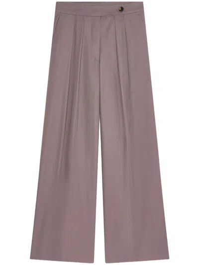 Dries Van Noten Pleated Wide-leg Trousers In Pink