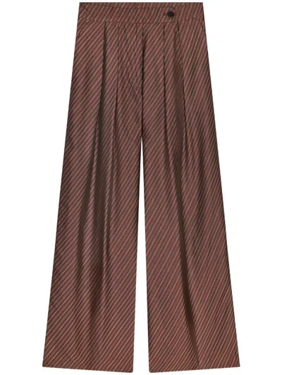 Dries Van Noten Pamplona Wide Leg Trousers In Red