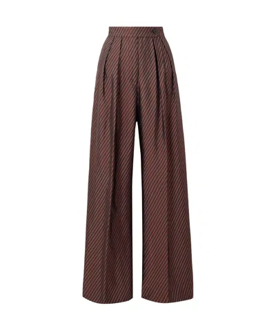 DRIES VAN NOTEN PLEATED WIDE-LEG TROUSERS