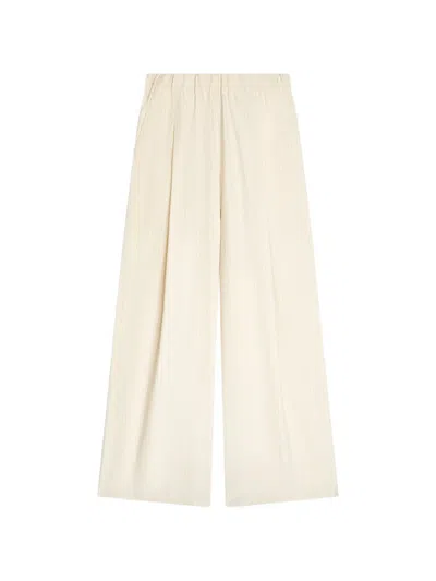 Dries Van Noten Pleated Wide Pants In Neutral